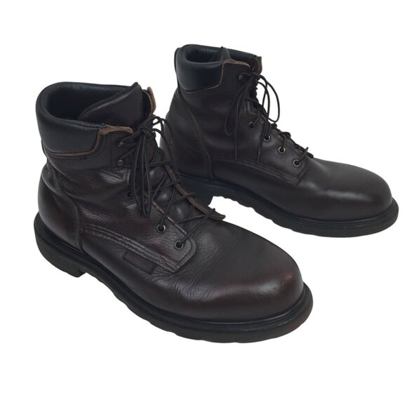 Red Wing Shoes 606 SuperSole Waterproof Mens 11.5 Oil & Slip Resistant Leather W - Picture 9 of 12